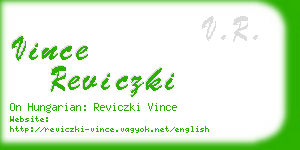 vince reviczki business card